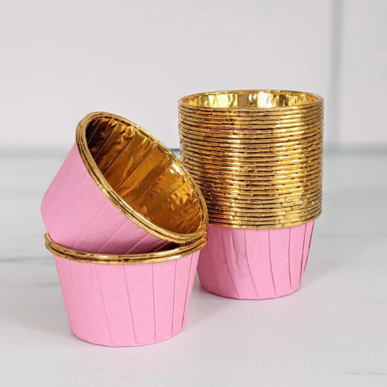 Pink Aluminium Foil Baking Cups Muffin Cups